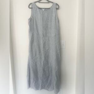 J. Jill Love Linen Striped Maxi-dress L